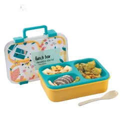 ATTRO Kitty Kart Plastic Lunch Box