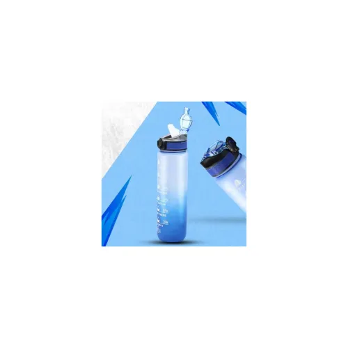 Image of Attro Motivational 1L Sports Sipper Bottle (Dark Blue & Sky Blue)