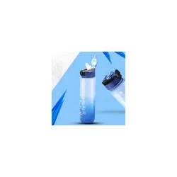 Attro Motivational 1L Sports Sipper Bottle (Dark Blue & Sky Blue)