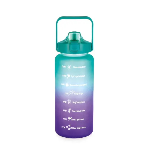 Image of ATTRO Motivational 2 Liter Quotes & Time Marker Dual Colour Sports Bottle