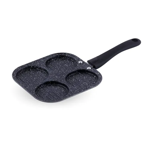 Image of Attro Non-Stick 4 Cavity Grill Uttapam Pan (Aluminium, Black) 