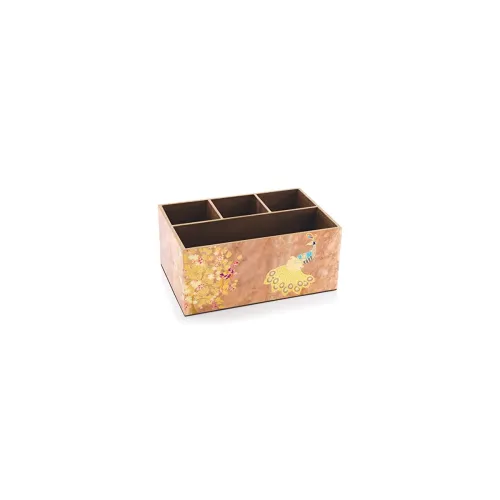 Image of Attro Peacock Gold Designer Wooden 4Compartments