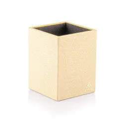 Attro Pen Stand Wooden Designer Square Pen Holder Multipurpose Wooden Desk