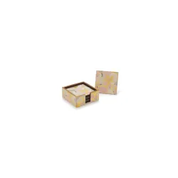 Attro Petal Gold Square Wooden Coasters (Set of 6) 
