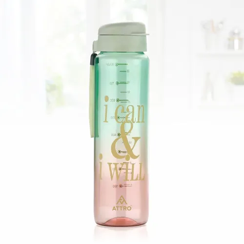Image of ATTRO Plastic Sports Buddy Deluxe Water Bottle BPA-Free with Leak-Proof Flip-Top