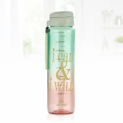 ATTRO Plastic Sports Buddy Deluxe Water Bottle BPA-Free with Leak-Proof Flip-Top