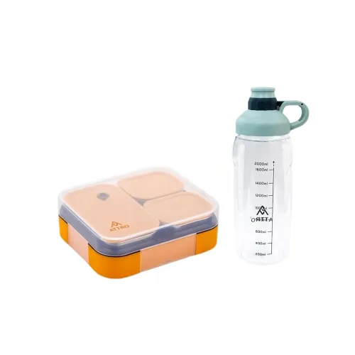 Image of ATTRO Prime Admire 3 Lunch Box with Hydra Water Bottle