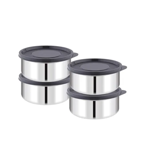 Image of ATTRO Prime Stainless Steel Single Wall Storage Containers Airtight & Leak Proof Containers for Office Use, School, Picn