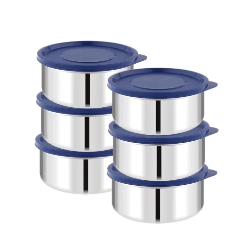 Image of ATTRO Prime Stainless Steel Single Wall Storage Containers (set of 6)