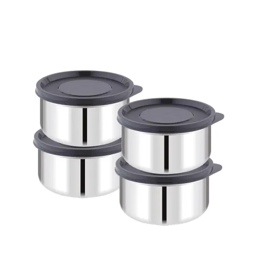 Image of ATTRO Prime Stainless Steel Single Wall Storage Containers (Set Of 4)