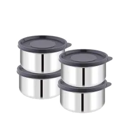 ATTRO Prime Stainless Steel Single Wall Storage Containers (Set Of 4)