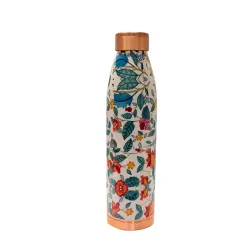 ATTRO Slim Copper Bottle Design Boosts Immunity Leakproof & Lightweight |Anti-Bacterial, BPA Free with Secure Cap for Sc