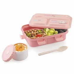 ATTRO Smiley Bite Plastic Lunch Box 