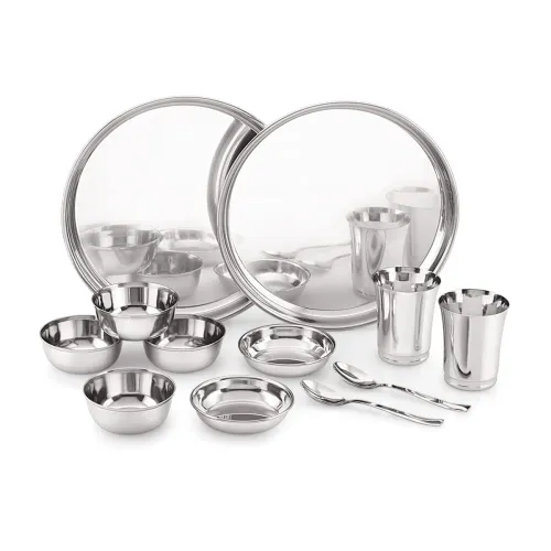 Image of ATTRO Stainless Steel Dinner Set, 12 Pcs (Silver)