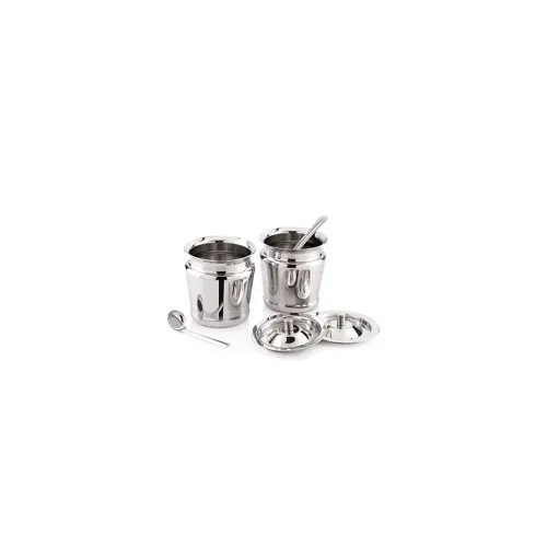 Image of Attro Stainless Steel Multipurpose Storage Containers (Set of 2)
