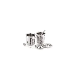 Attro Stainless Steel Multipurpose Storage Containers (Set of 2)