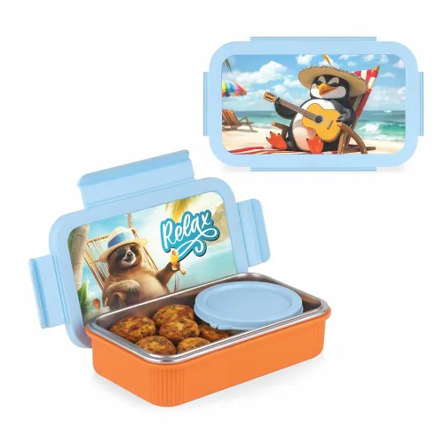 Image of ATTRO Treat Time Stainless Steel Insulated Lunch Box 