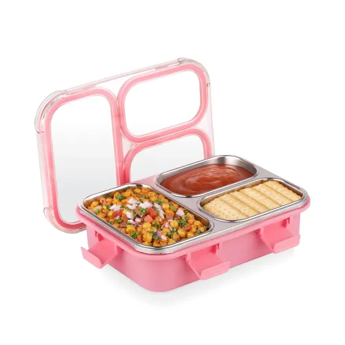 Image of ATTRO Trio Meal Stainless Steel Lunch Box 