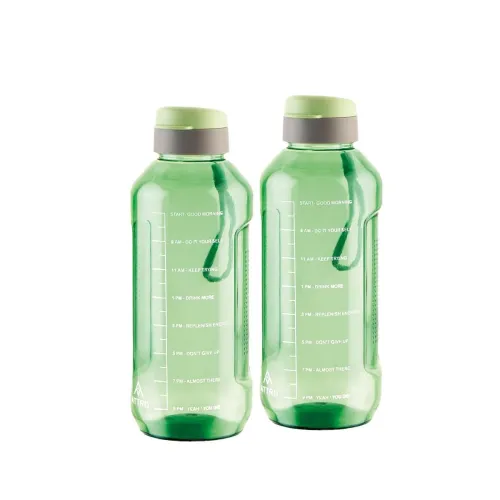 Image of ATTRO Ultra Pro Motivational 1.5-Liter BPA-Free Water Bottle (Set Of 2)