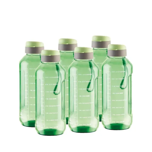 Image of ATTRO Ultra Pro Motivational 1.5-Liter BPA-Free Water Bottle (Set Of 6)