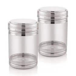 Attro Nexon Stainless Steel Airtight Containers, 1200ml * set of 2