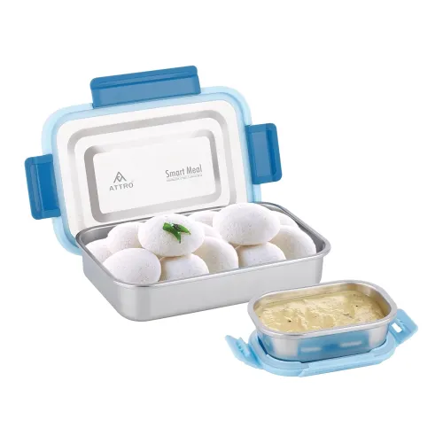 Image of ATTRO Smart Meal Big Stainless Steel Lunch Box 950ml Blue