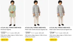 ATUN Kids Kurta & Pyjama Set Upto 93% Discount