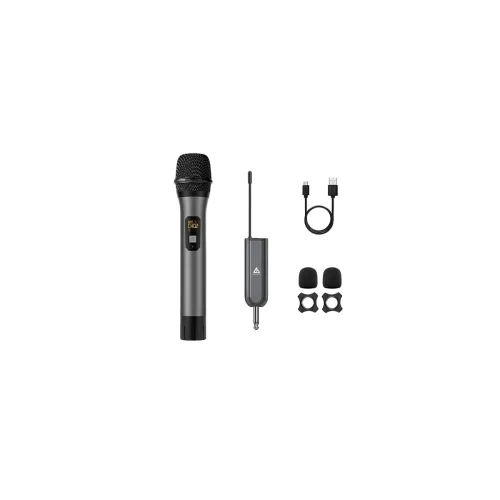 Image of Audio Array AM-W13 UHF Wireless Premium Metal Microphone | 4+ Hours Receiver Battery Backup |
