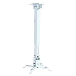 Audiovan Heavy Duty Projector Ceiling Mount Kit 2 feet 1 + 1 feet Extend with 1 Year Warranty (2 FEET Aluminium Ceiling, White)