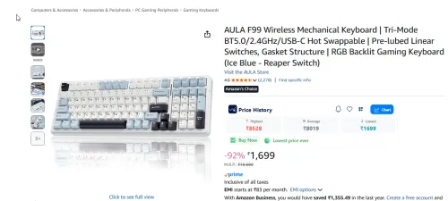 Image of AULA F99 Wireless Mechanical Keyboard
