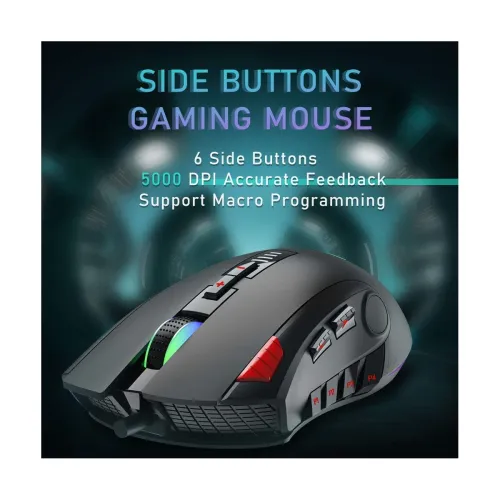 Image of Aula H512 Wired Gaming Mouse 7 RGB, 6 Side Buttons