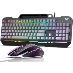 Aula T102 Gaming Keyboard and Mouse Combo | RGB Backlit Membrane Keyboard and Gaming Mouse |