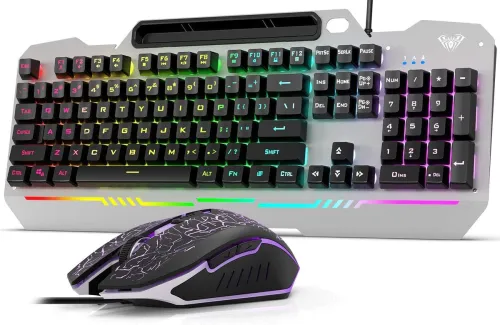 Image of Aula T102 Wired USB Standard Gaming Keyboard Compatible with Desktop