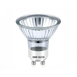AuraDecor GU10 Halogen Light Bulb, 50W, 2800K Warm White, Dimmable Spotlights for Track & Candle Warmer Lamps (1, Warm White)