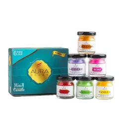 AuraDecor Set of 6 Fragrance Jar Candle