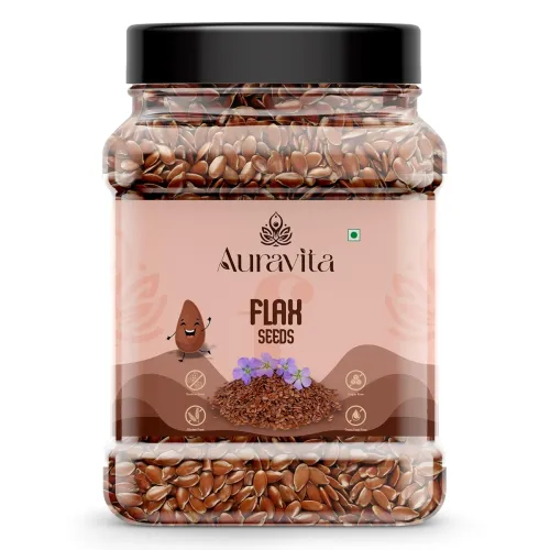 Image of Auravita Premium Flax Seeds 500g High Fiber Raw Alsi
