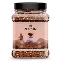 Auravita Premium Flax Seeds 500g High Fiber Raw Alsi