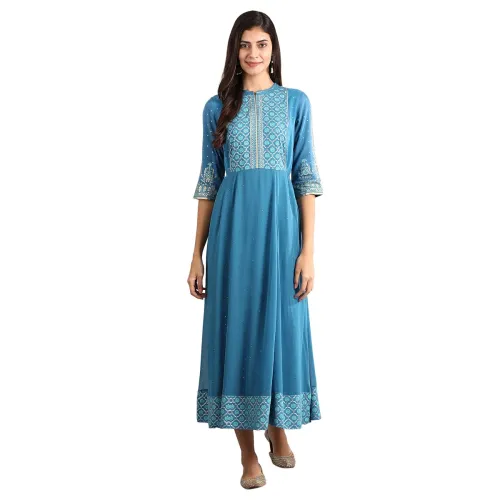 Image of Aurelia Women Polyester Regular Fit Regular Kurta