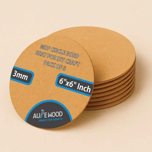 Image of AUREWOOD 6x6 inch Round Circle MDF