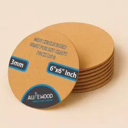AUREWOOD 6x6 inch Round Circle MDF