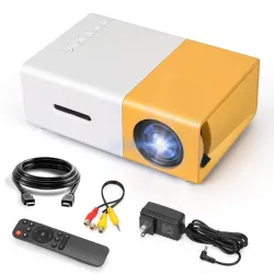 AUSHA 1080P LED Projector (400 Lumens, 24-60