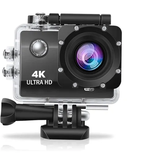 Image of AUSHA® 4K 30fps Action Camera withWiFi, 170 Degree Wide Angle, 16 MP Image Resolution CMOS Senso