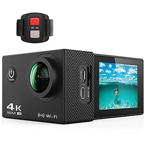 Image of AUSHA 4K 60FPS Action Camera with Stabilization