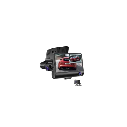 Image of AUSHA® Three Way Full HD Car Dashboard Camera with 4 Inch Display