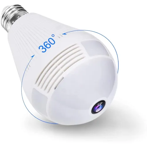 Image of AUSHA 1080P WiFi Fisheye Security Camera Bulb – White