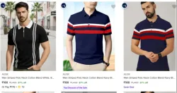 AUSK Mens T-shirts at minimum 87% Discount
