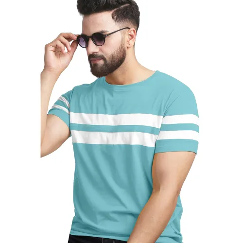 Image of AUSK T-Shirt for Mens Double Stripes on Chest