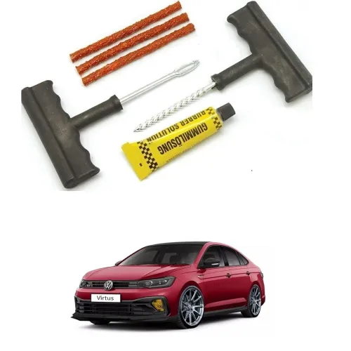 Image of Auto Addict 6 Pieces Car and Bike Auto Tubeless Tire Tyre Puncture Repair