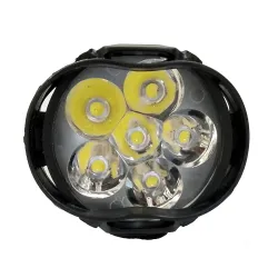 Auto Hub 6LED Fog Light Waterproof Black Body Spot Beam Pod Work Lamp