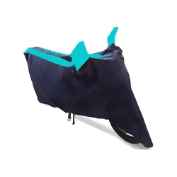 Auto Pearl-Cyan Blue 3Strip Bike Body Cover 